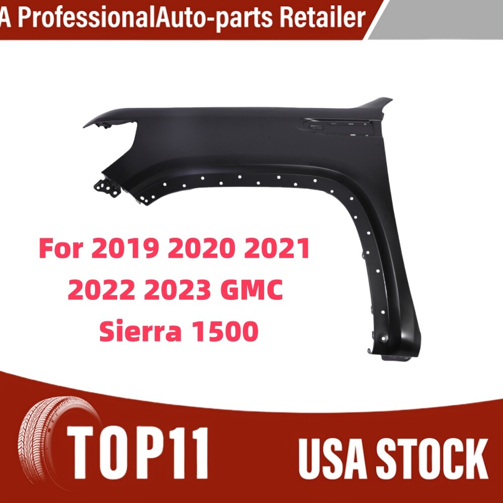 Fender For 2019-2023 GMC Sierra 1500 Front Driver Side Primed Steel Fender For 2019-2023 GMC Sierra 1500 Front Driver Side Primed Steel