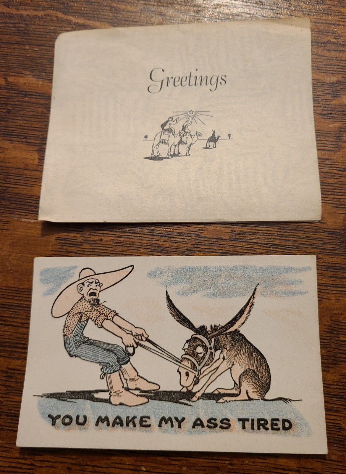 VTG 1930s Anti-FDR Satirical Christmas Card Set Political Tired Ass VTG 1930s Anti-FDR Satirical Christmas Card Set Political Tired Ass