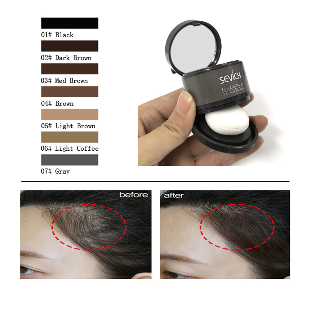 Sevich 4 Pack Waterproof Hair Line Powder Hairline Cover Up Powder Hair Shadow