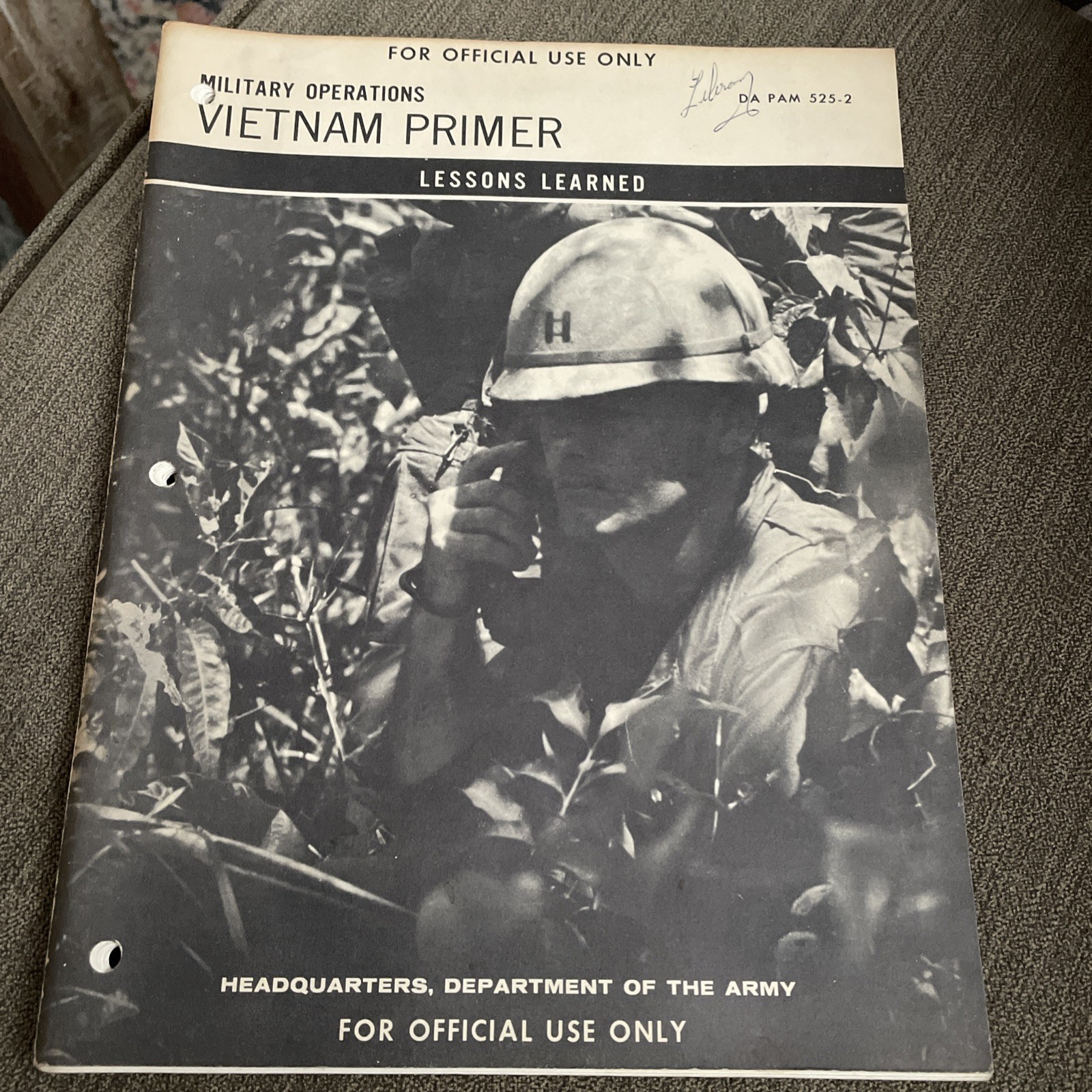 1967 Military Operations Vietnam Primer Lessons Learned DA PAM 525-2 Original