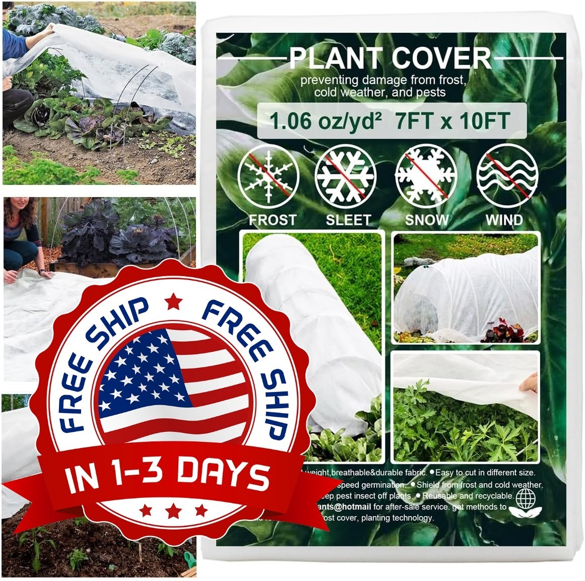 Funda Protectora Para Plantas Contra Las Heladas, Manta De Jardín Para Invierno. Funda Protectora Para Plantas Contra Las Heladas, Manta De Jardín Para Invierno.