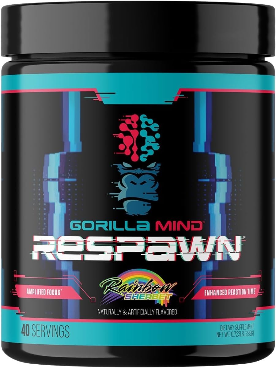 Gorilla Mind Respawn Gaming Nootropic Focus Mental Acuity Formula 40 Serving New Gorilla Mind Respawn Gaming Nootropic Focus Mental Acuity Formula 40 Serving New