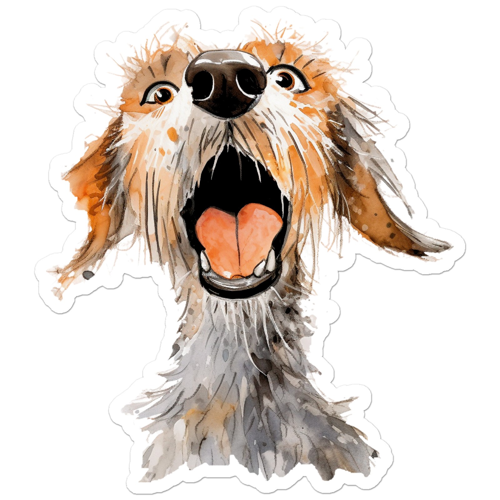 Cute Mutt Dog - Vinyl Decal Sticker - Car Window Laptop - ebn12524