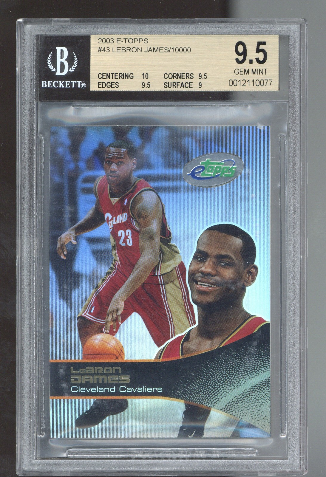 2003-04 Topps eTopps #43 Lebron James BGS 9.5 ROOKIE RC
