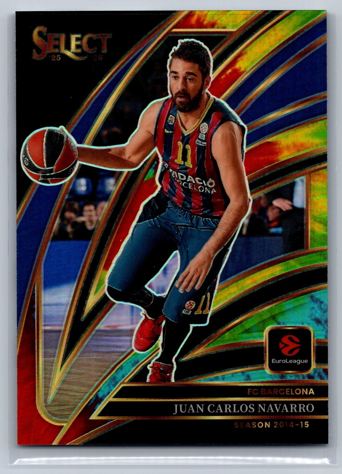 Juan Carlos Navarro 2025-26 Panini Select Euroleague Courtside Tie Die /25 Juan Carlos Navarro 2025-26 Panini Select Euroleague Courtside Tie Die /25
