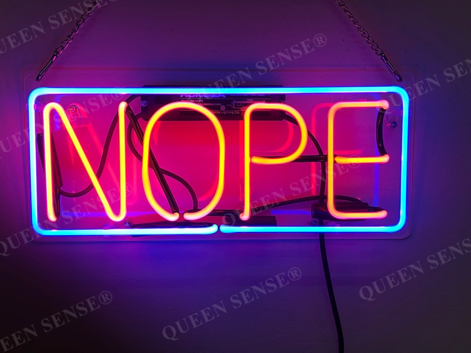 Nope Real Glass Neon Sign Light Home Room Wall Hanging Artwork Nightlight 20x16\ Nope Real Glass Neon Sign Light Home Room Wall Hanging Artwork Nightlight 20x16\