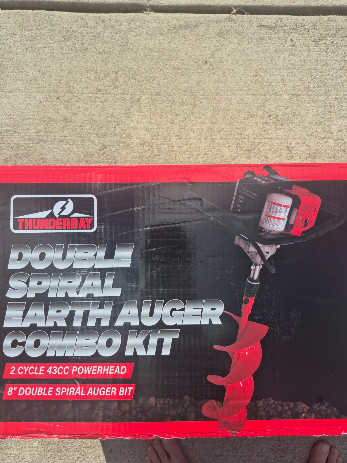 THUNDERBAY DOUBLE SPIRAL EARTH AUGER COMO KIT 2 CYCLE 43CC POWERHEAD 8\