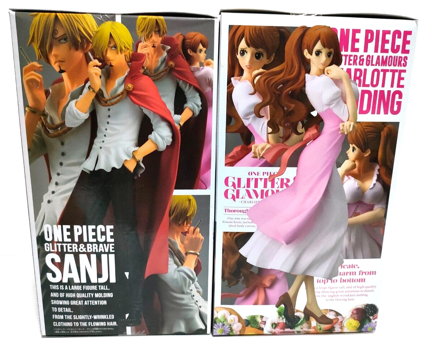 One Piece Vinsmoke Sanji Charlotte Pudding Figure Set Glitter & Brave Glamours