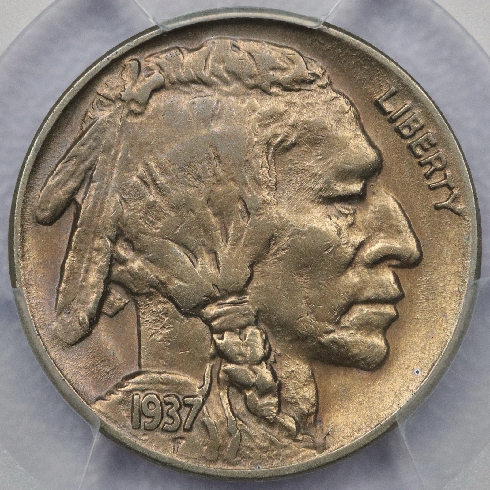 1937-D 3 Legs 5c Buffalo Nickel - PCGS AU 55