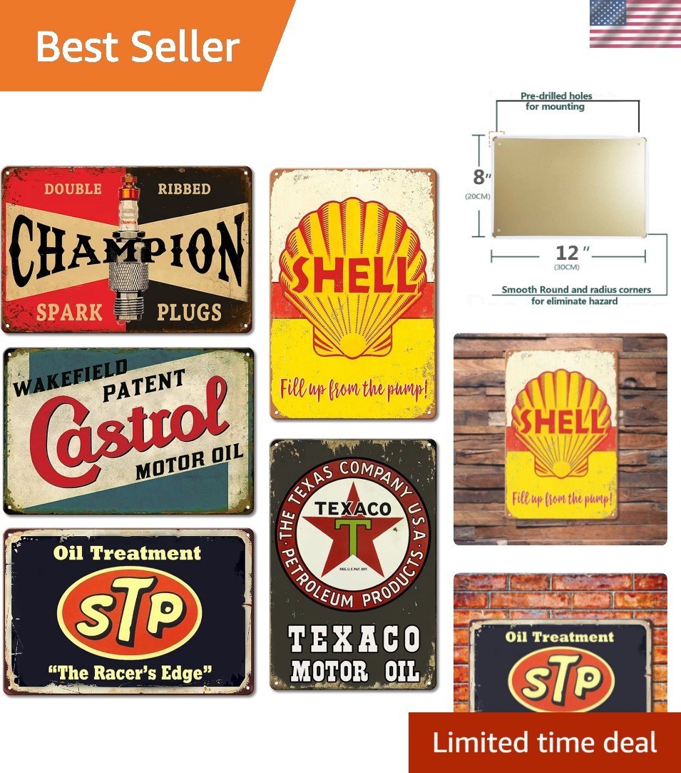 Vintage Metal Tin Signs Retro Garage Signs For Men Wall Decorations Old Car S... Vintage Metal Tin Signs Retro Garage Signs For Men Wall Decorations Old Car S...