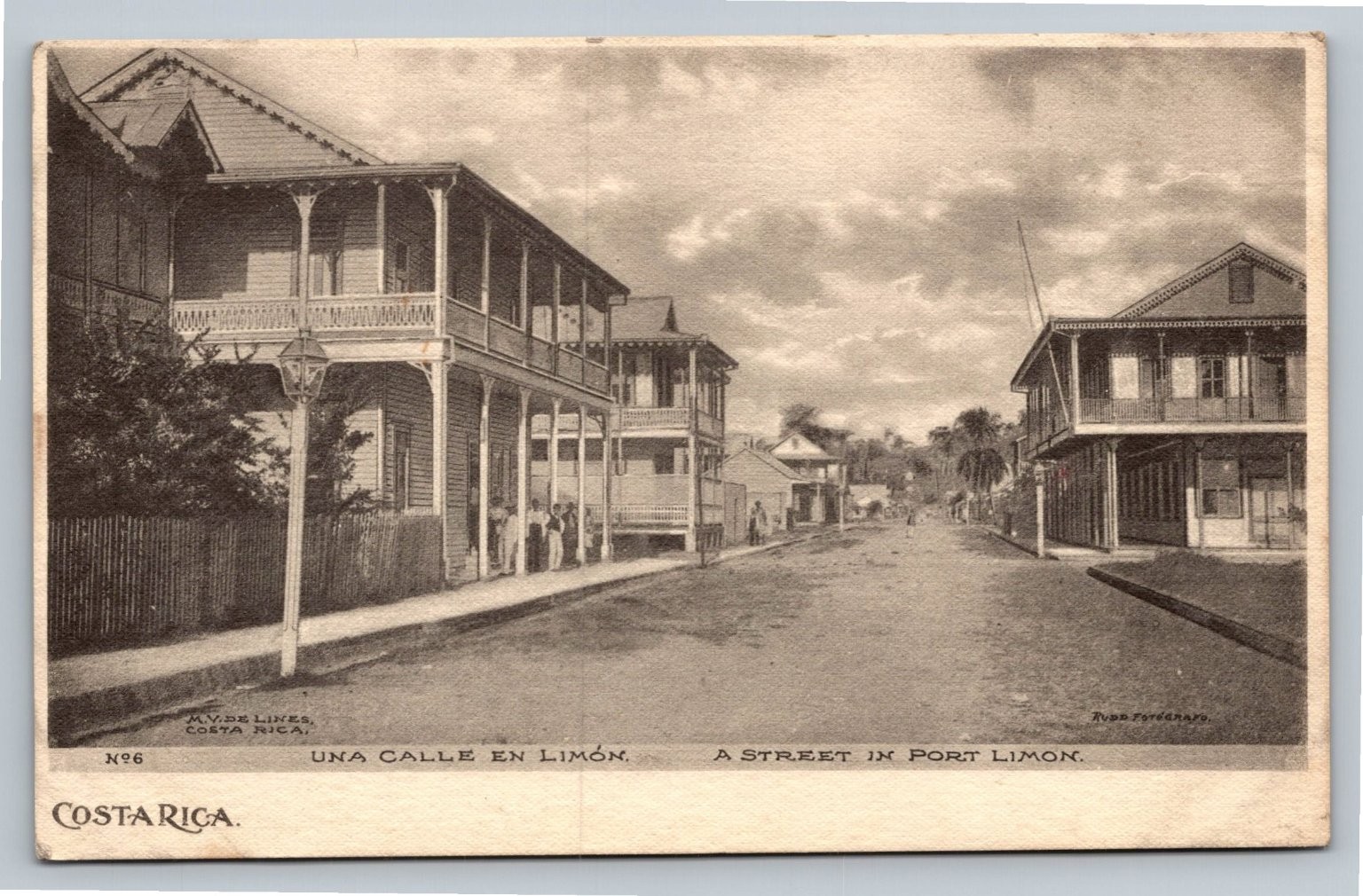 Vintage RPPC Port Limon, Costa Rica Street Scene Rudd Photographer N°6 Vintage RPPC Port Limon, Costa Rica Street Scene Rudd Photographer N°6