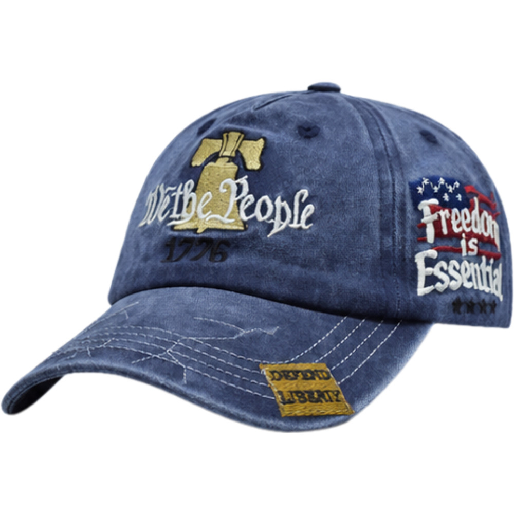 Vintage We The People 1776 Embroidered Dad Hat Freedom Is Essential Cap USA Vintage We The People 1776 Embroidered Dad Hat Freedom Is Essential Cap USA