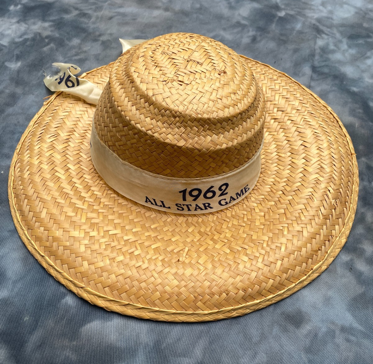 Vintage 1962 All Star Game Wicker Straw Hat Washington DC MLB Baseball Vintage 1962 All Star Game Wicker Straw Hat Washington DC MLB Baseball