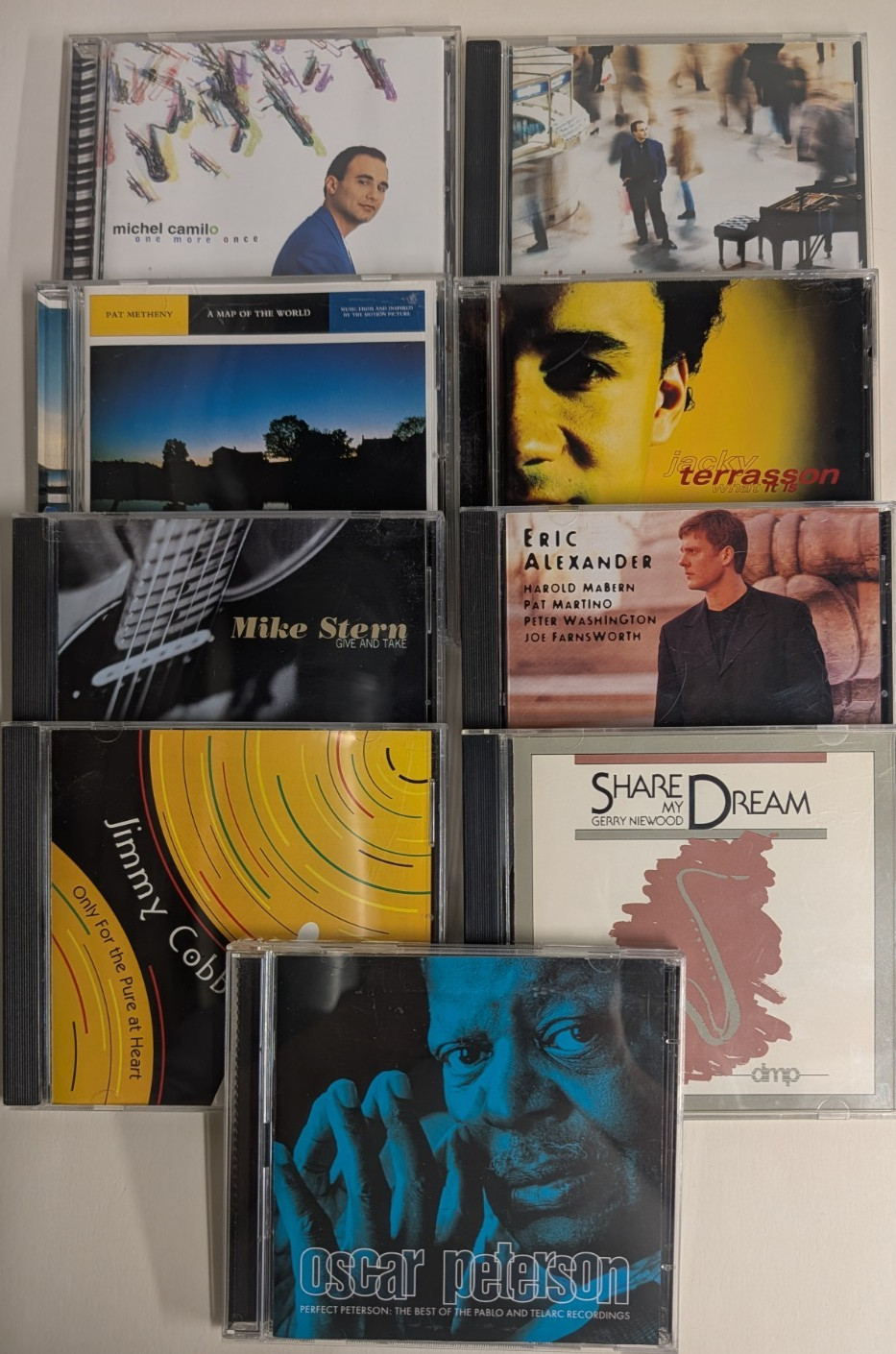  Jazz Lot 9 CDs Michel Camilo Pat Metheny Mike Stern Oscar Peterson Jacky Terr