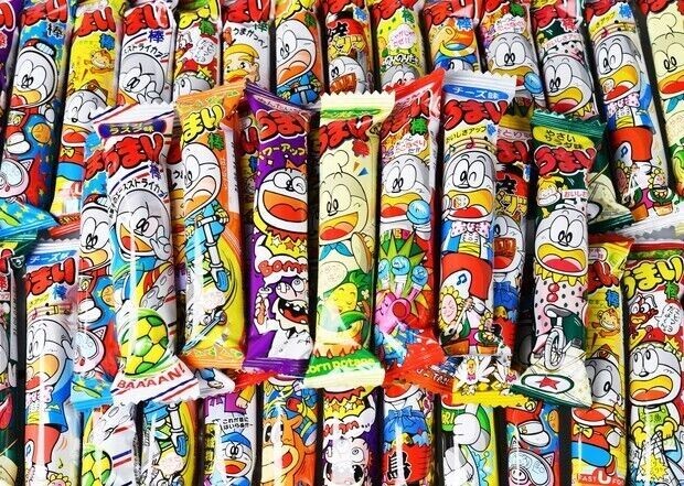 Japanese Popular Snack UMAIBO 50 Bars Japan Dagashi/Yaokin-Random Flavor