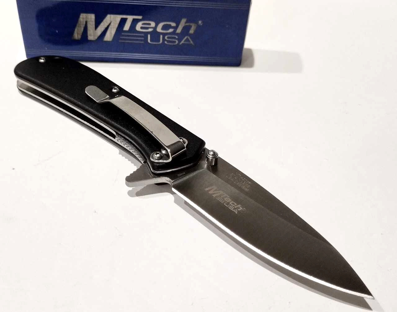 M-TECH Amplitude Black Drop Point Spring Open Assisted Folding Pocket Knife A/O M-TECH Amplitude Black Drop Point Spring Open Assisted Folding Pocket Knife A/O