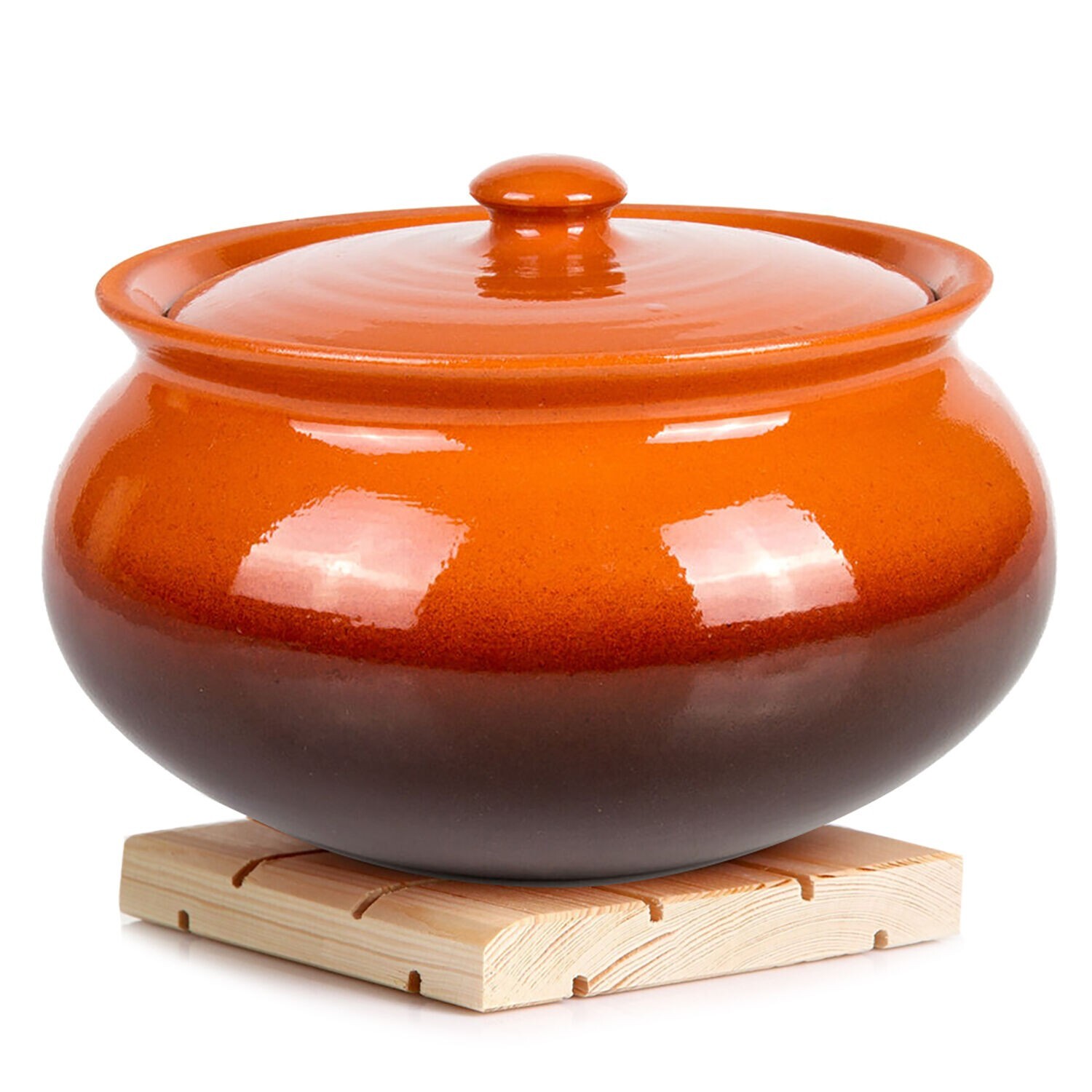 Ceramic Tureen Oven Bean Pot Oven Slow Cooking Baking Pot Clay Stoneware