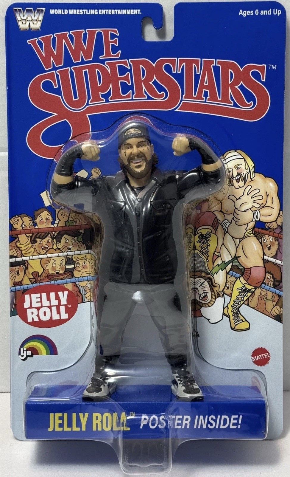 Mattel WWF WWE Superstars LJN Jelly Roll Wrestling Figure Blue Card Mattel WWF WWE Superstars LJN Jelly Roll Wrestling Figure Blue Card