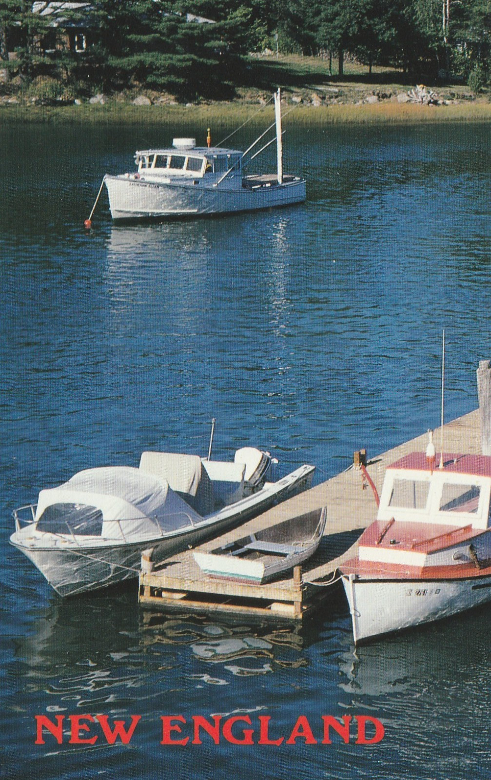 Peaceful Anchorage, New England, Harbor Scene, Postcard a 5561