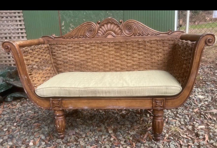 Vintage/Antique Javanese Colonial Dutch Settee