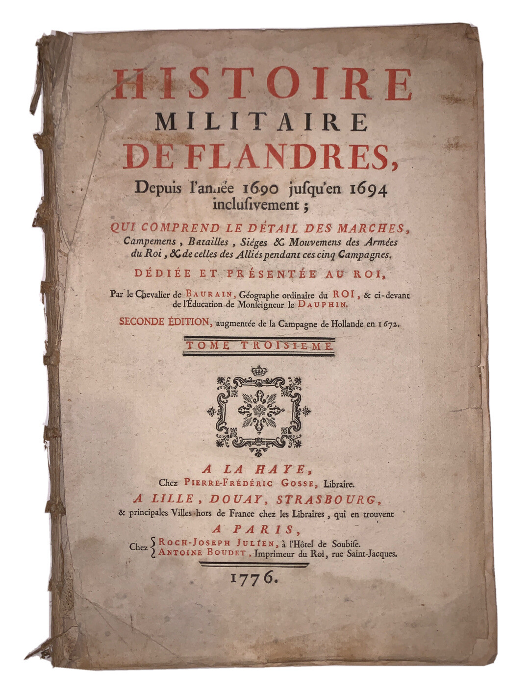1776 FOLIO, BEAURAIN, HISTOIRE MILITAIRE DE FLANDRES, MILITARY HISTORY 1690-1694