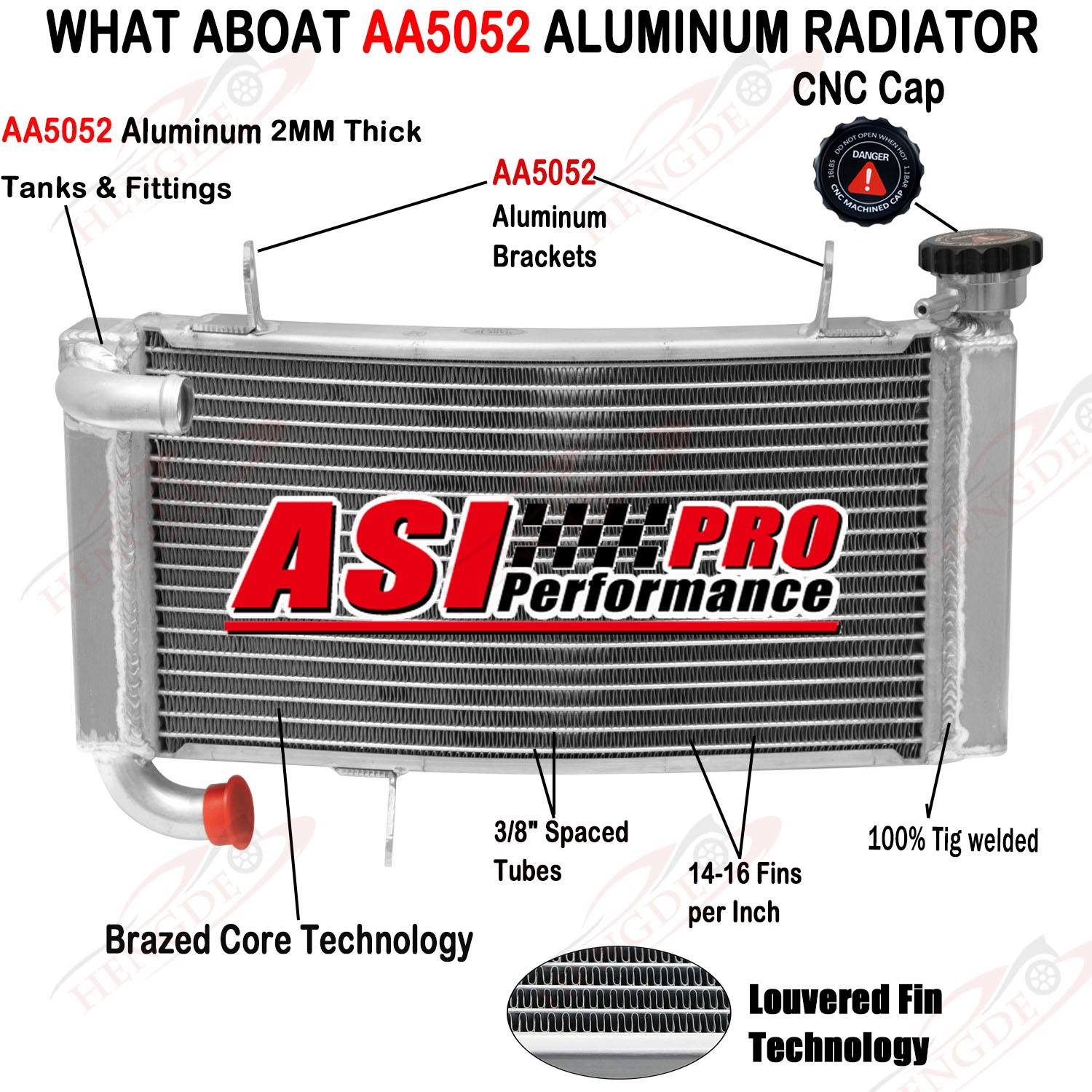Aluminum Radiator Fits 2001-2002 Ducati Monster S4/2003-2008 Ducati Monster S4R