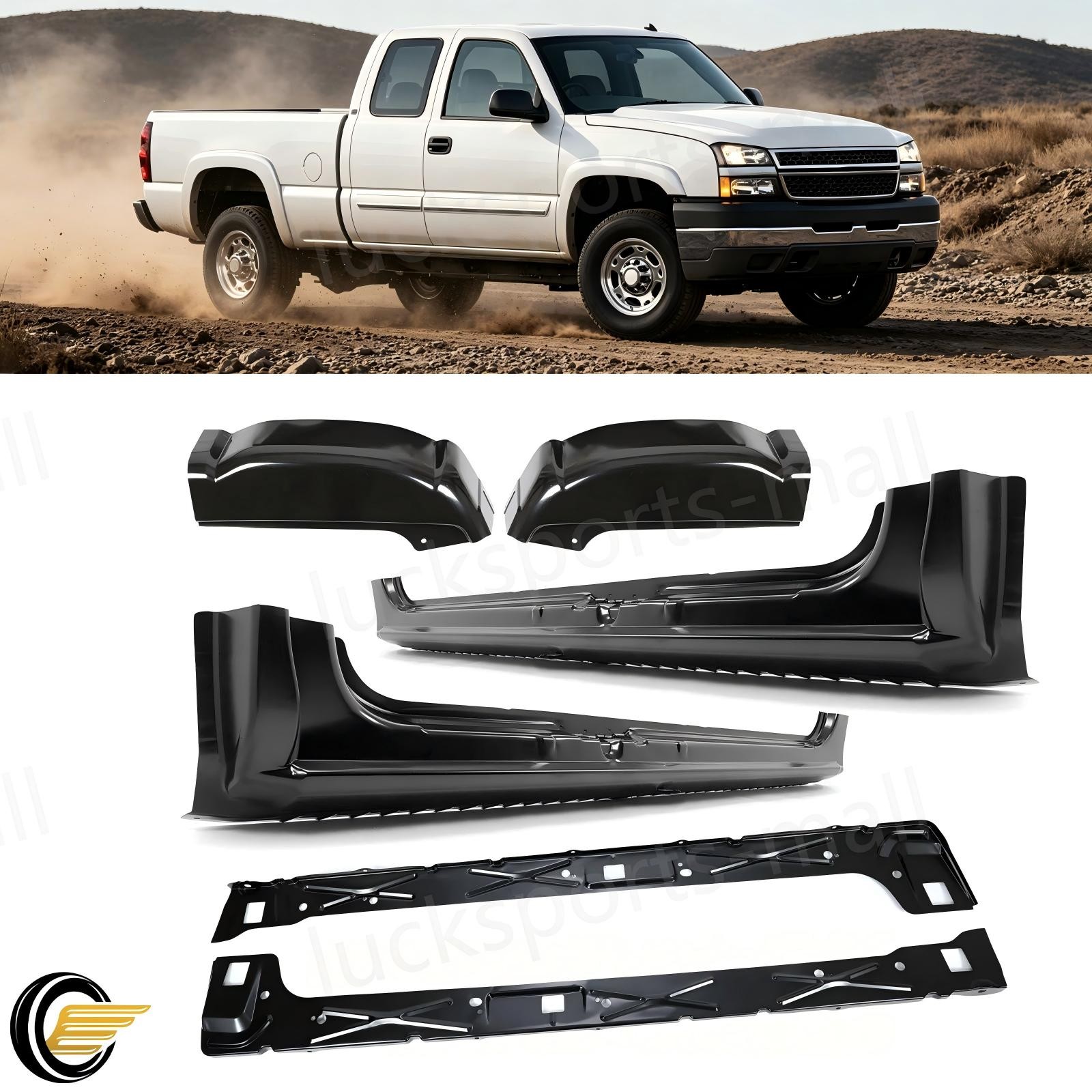 For Silverado GMC 1500 2500 EXT Cab 99-07 Outer Inner Rocker Panels+Cab Corners For Silverado GMC 1500 2500 EXT Cab 99-07 Outer Inner Rocker Panels+Cab Corners