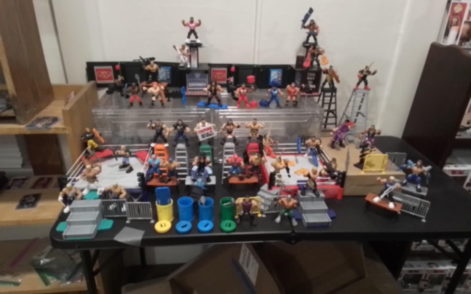 WWE Mattel Complete Knuckle Crunchers Collection Logan Paul,42 Figures Rings Set