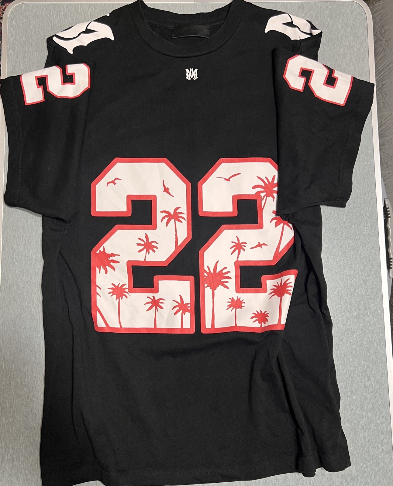 Amiri Oversized  22 Football Tee ( L)