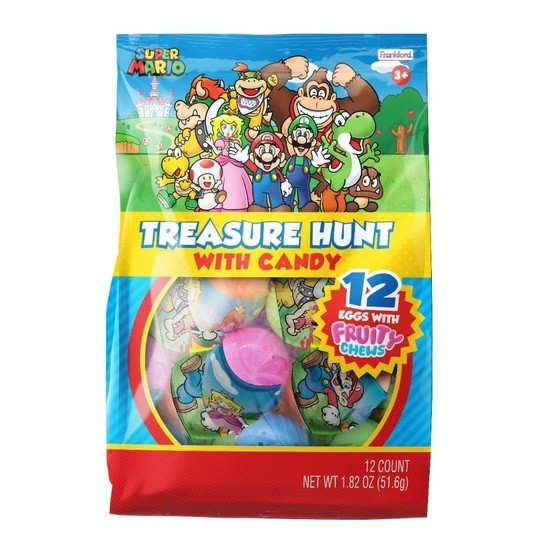 Super Mario Candy Filled Easter Eggs 12 Count Treasure Hunt Party Favor Set