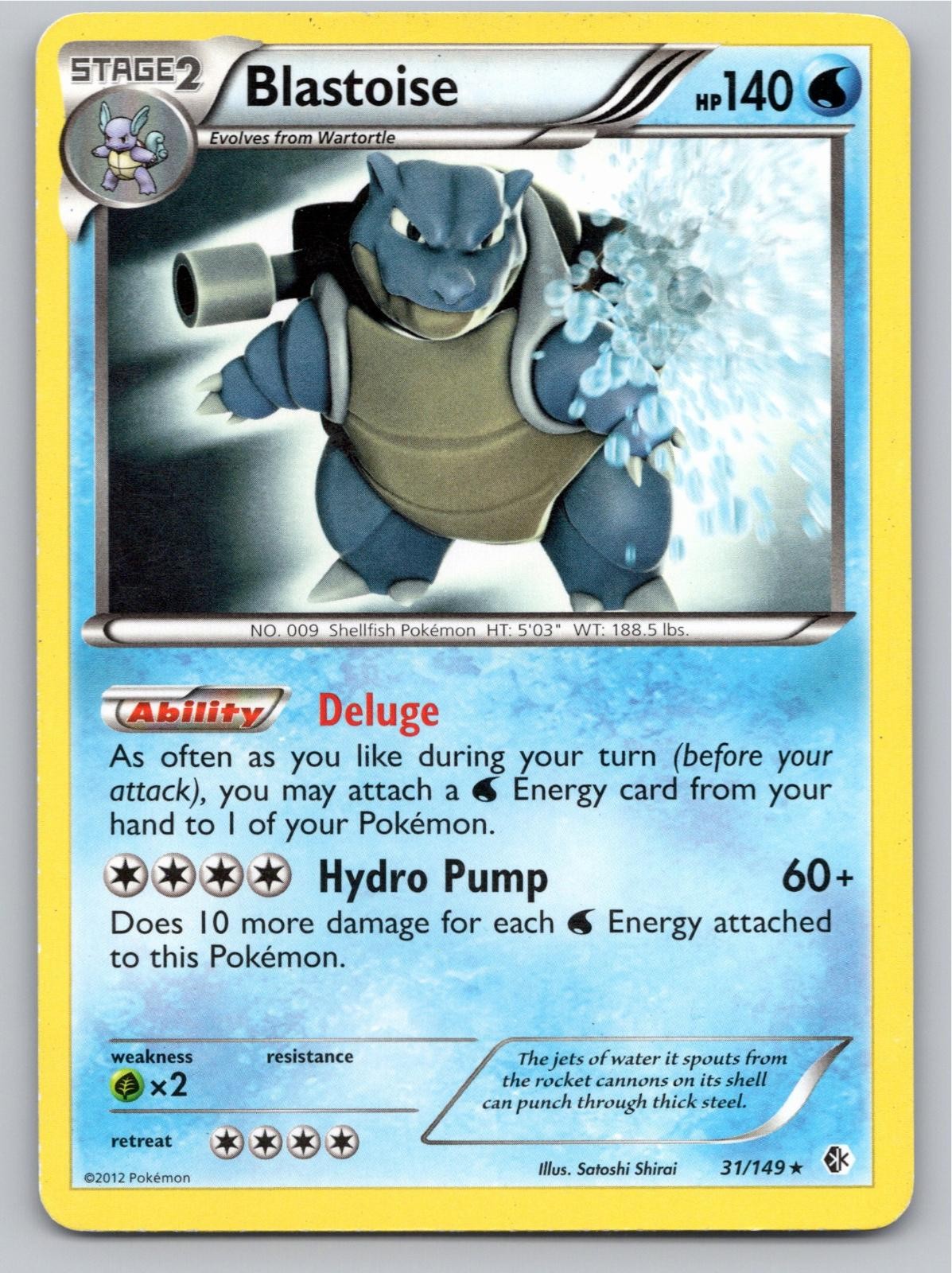 BLASTOISE (BW BOUNDARIES CROSSED) DECK EXCLUSIVES 31/149 LP A70028 FREE S&H