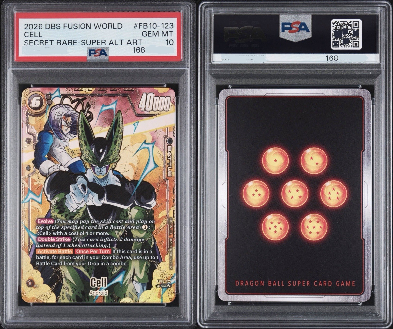 2026 DBS Fusion World Cell Secret Rare Super Alt Art PSA 10 Gem Mint 2026 DBS Fusion World Cell Secret Rare Super Alt Art PSA 10 Gem Mint