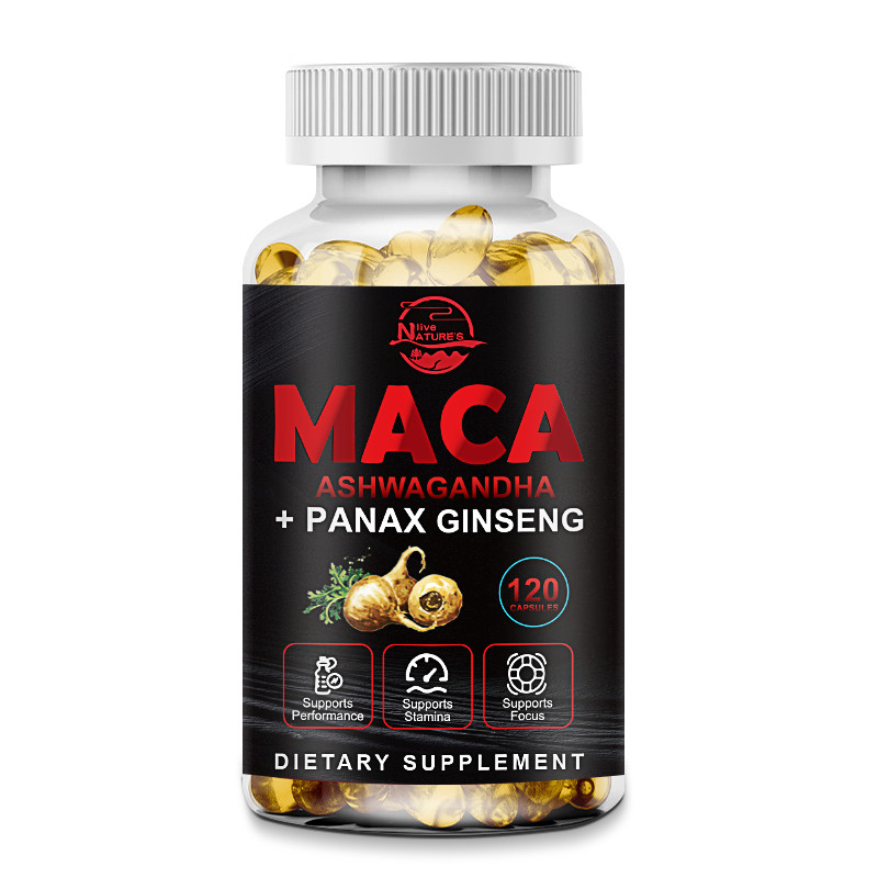 Maca Root Capsules 10000mg, Peruvian Maca Extract for Men & Women 120 Capsules