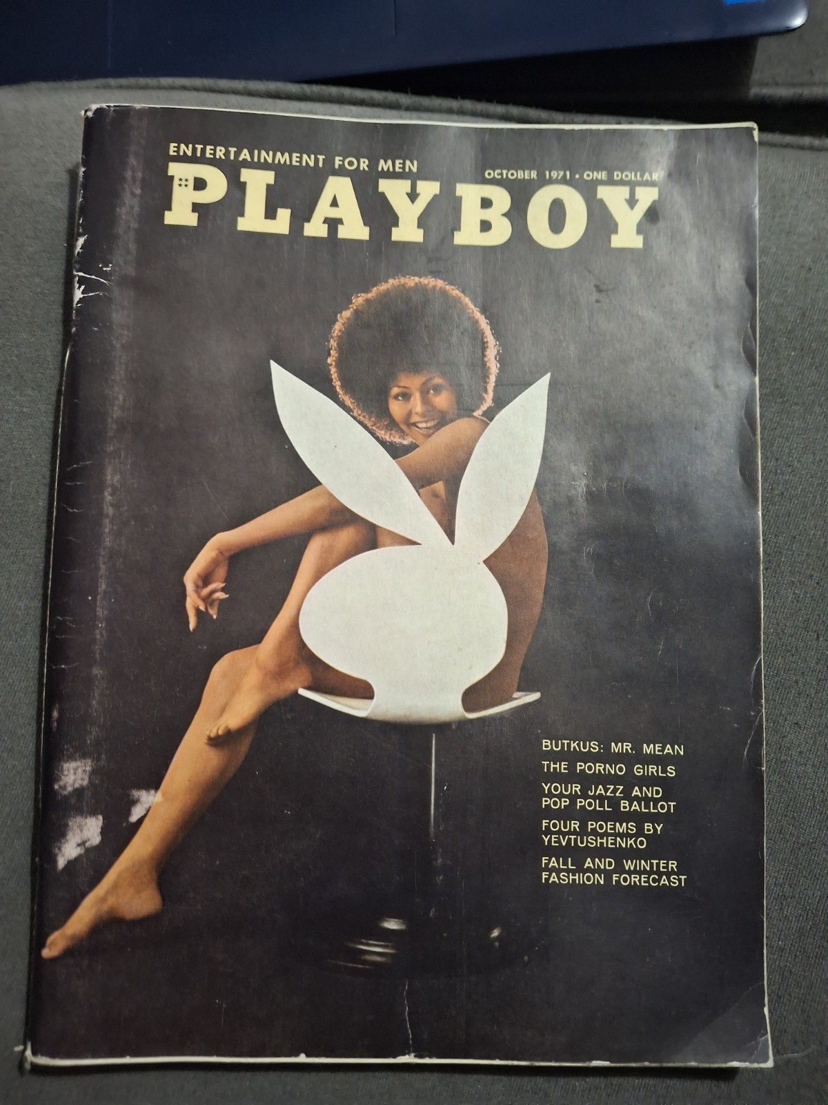 Playboy October 1971 1st Solo Black Model Cover Darine Stern, Vargas Girl Playboy October 1971 1st Solo Black Model Cover Darine Stern, Vargas Girl