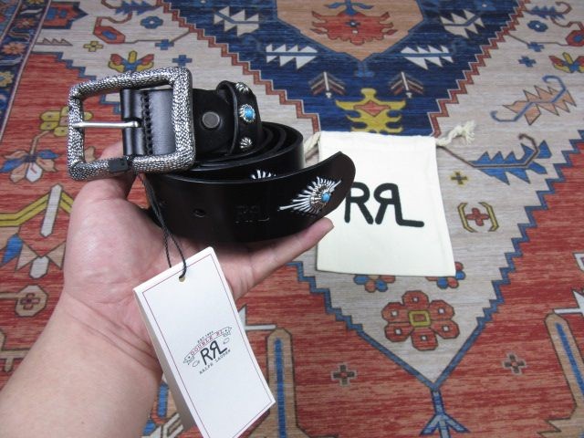 RRL Double RL Vintage Leather Belt Needle Buckle Accessories