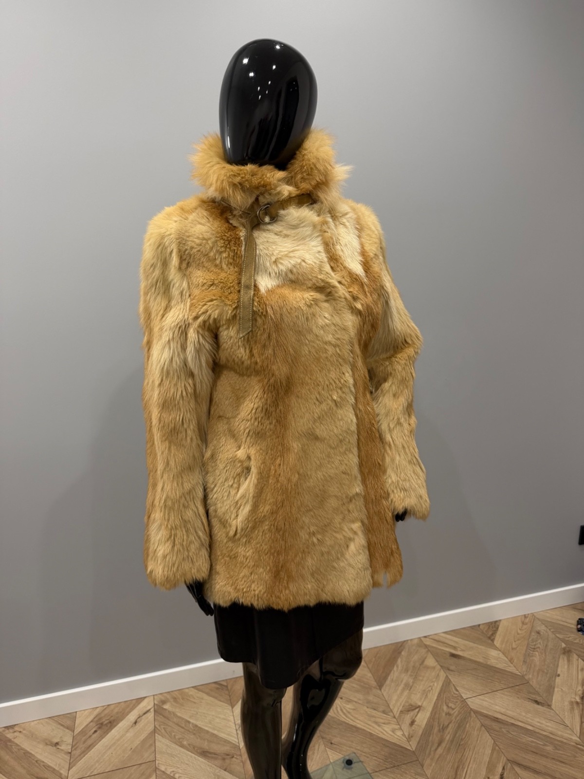 Vintage Genuine Fox Fur Coat Women’s Size S Golden Brown Real Fur Jacket