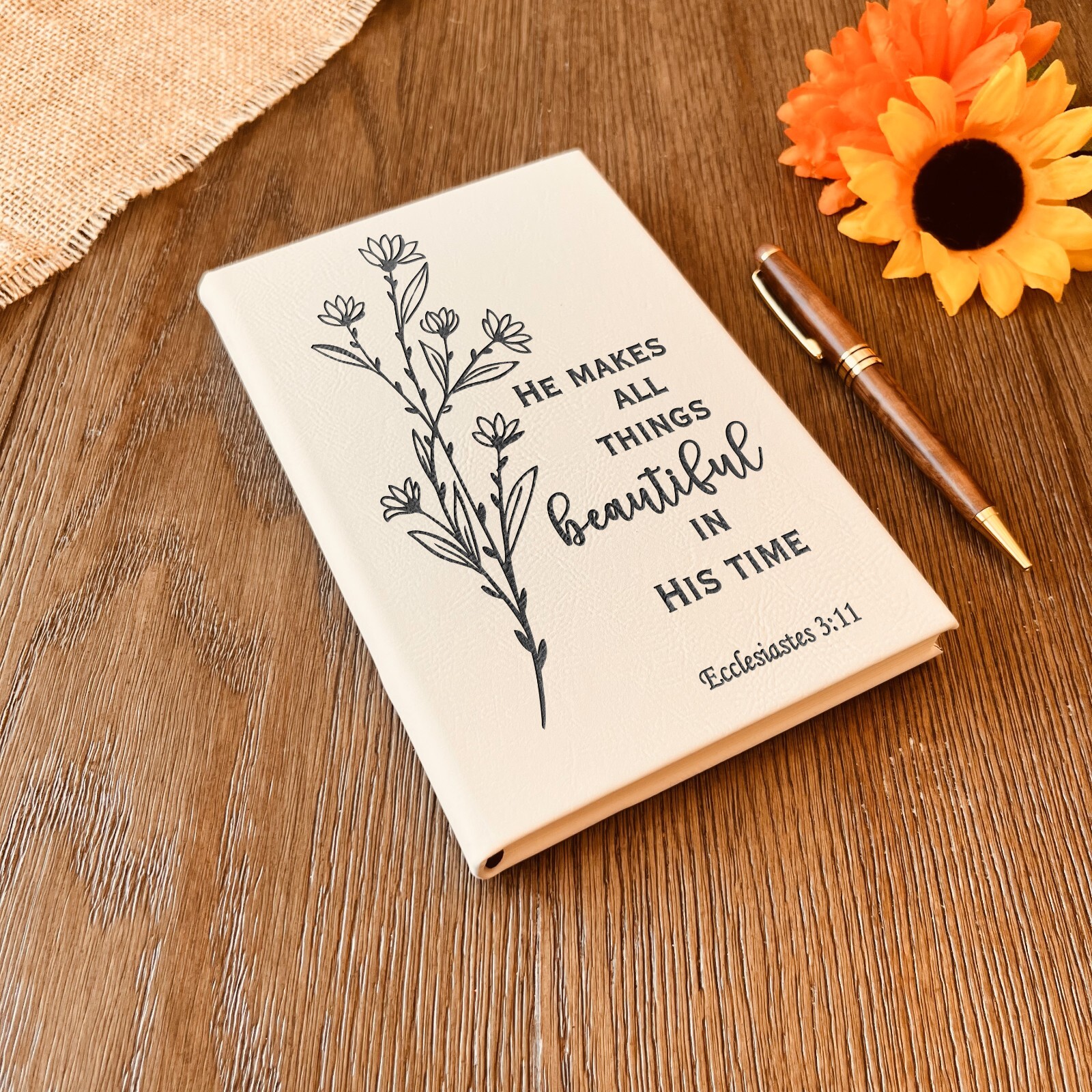 Custom Prayer Journal, Bible Study Journal, Daily Prayer Bible Journal Women Men