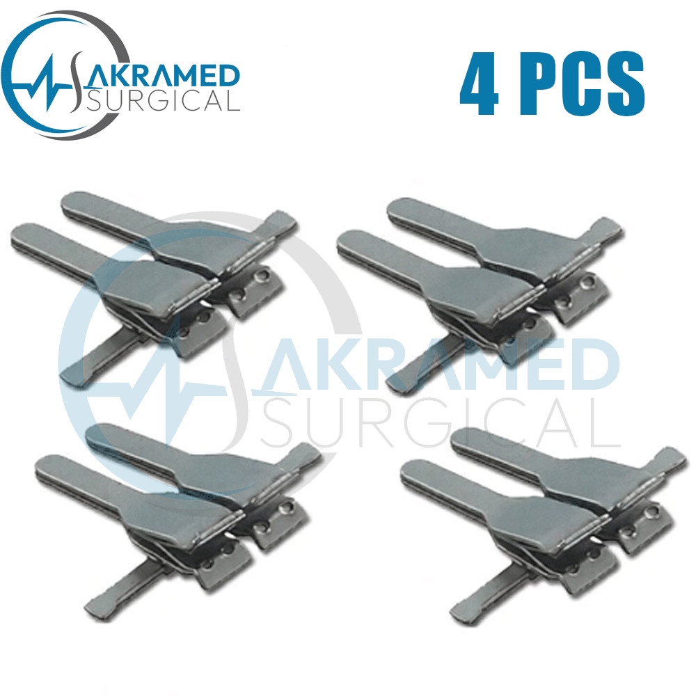 4Sets Neurosurgery Plastic Surgery Micro Vascular Clamps V-2 Small Size 4Set
