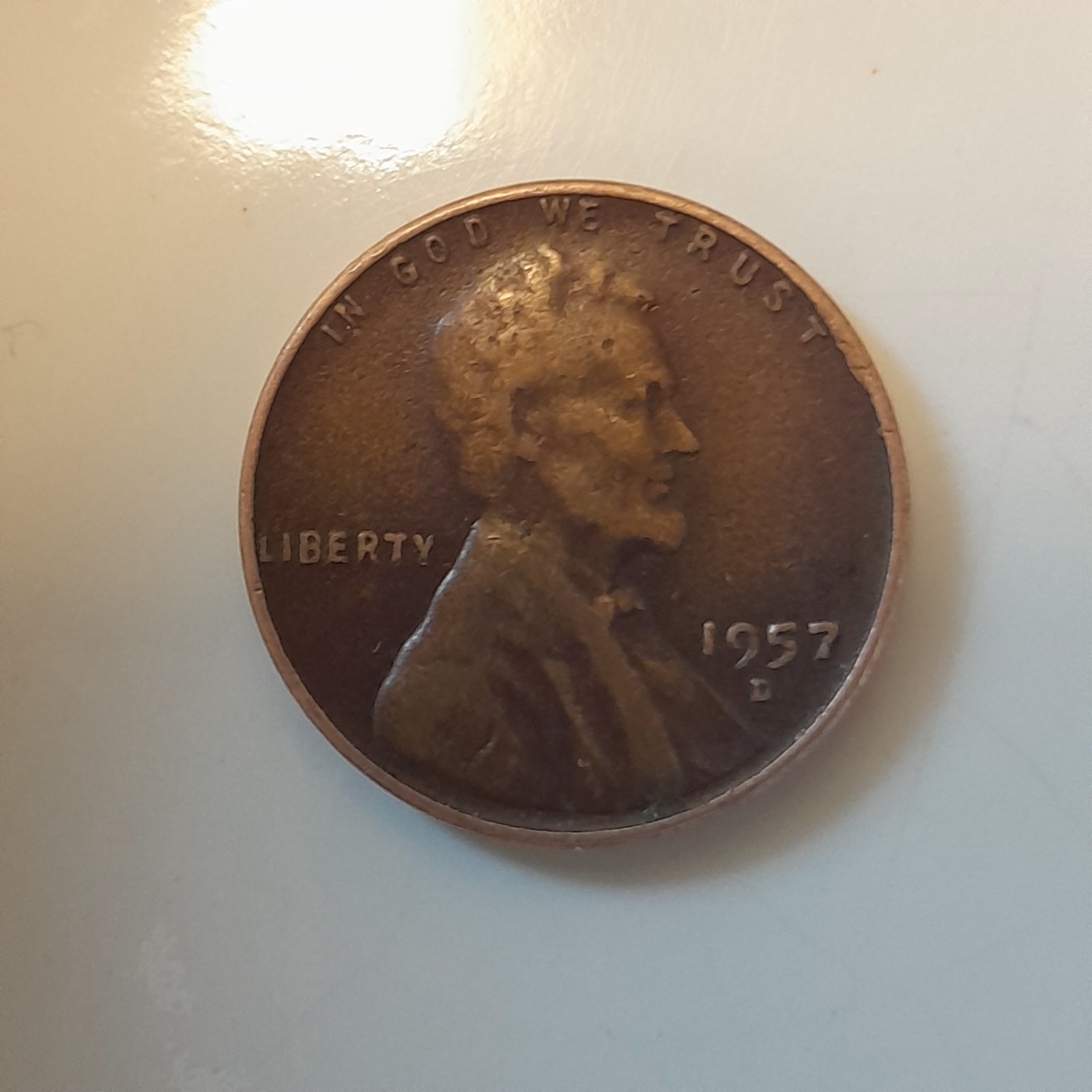 1957 D WHEAT PENNY RARE ERRORS L ON RIM / MISSING TOP OF E 1957 D WHEAT PENNY RARE ERRORS L ON RIM / MISSING TOP OF E