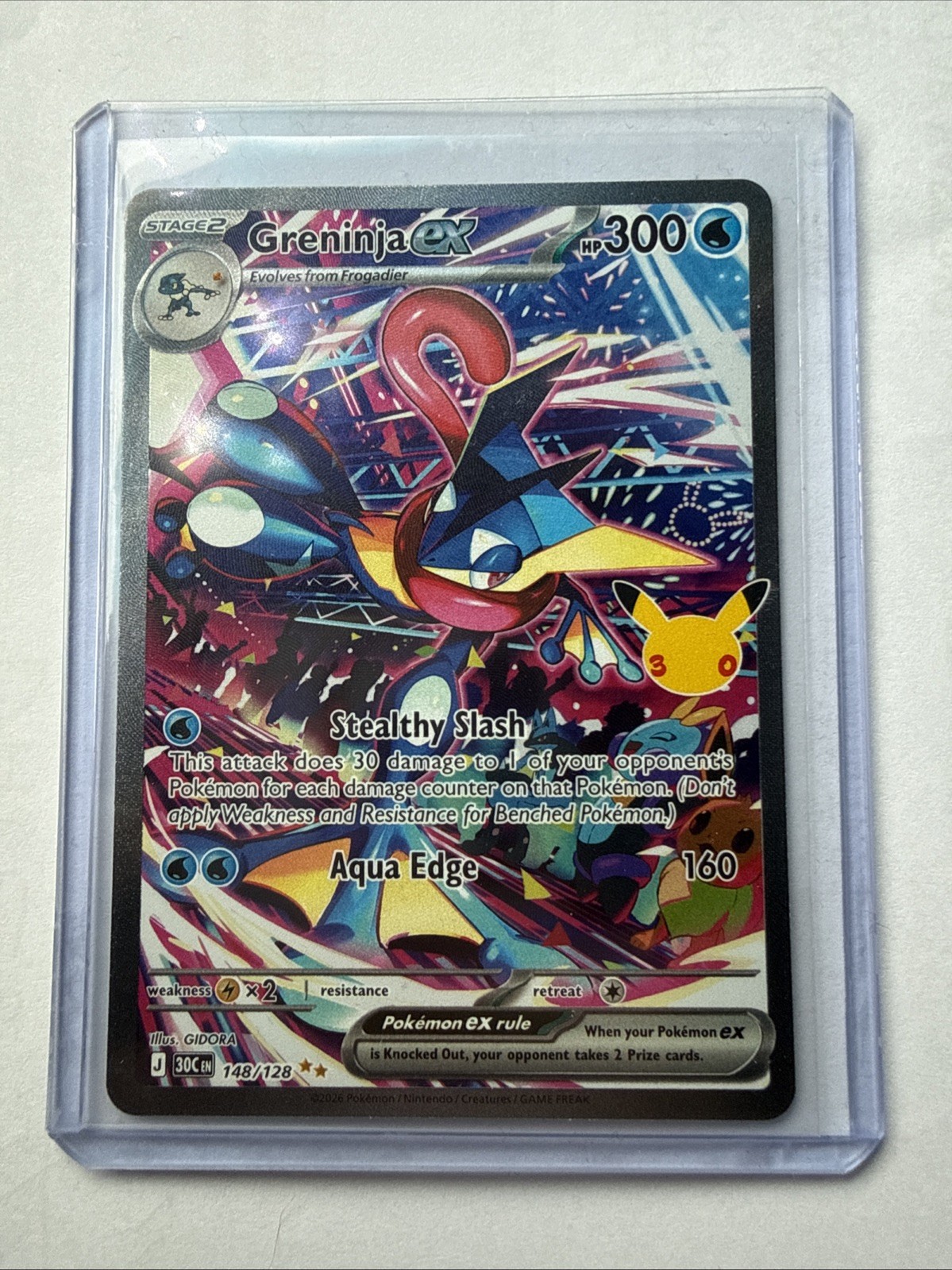 Pokemon 30th Anniversary Collection Greninja EX SIR 148/128 English NM