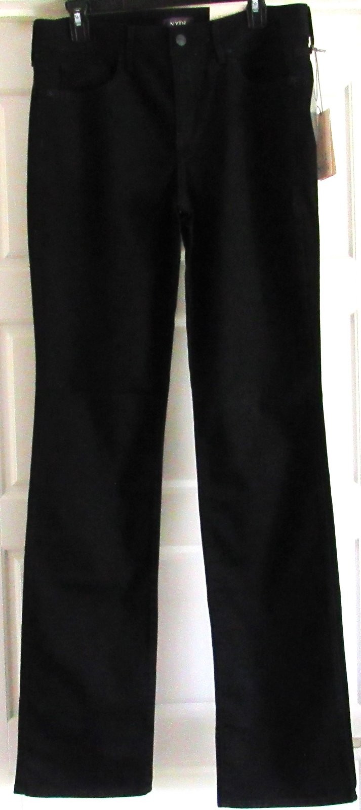 NYDJ Marilyn Straight 36 Sz 10 Black Women\'s Jeans New Tags Lift Tuck Technology