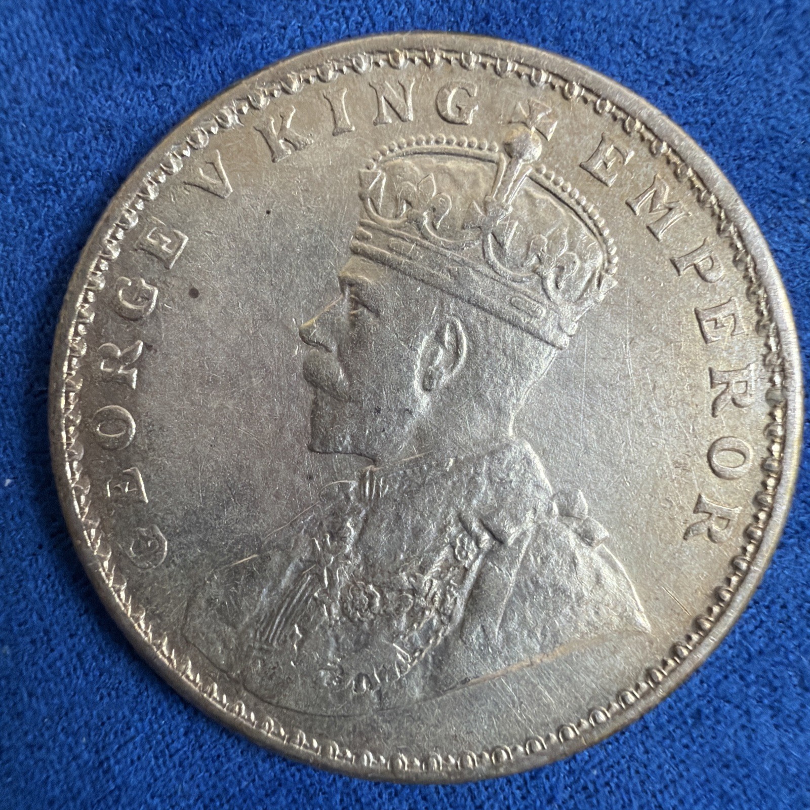 1 - 1918  1 RUPEE  - .917 - GEORGE V - BRITISH INDIA - HIGH GRADE