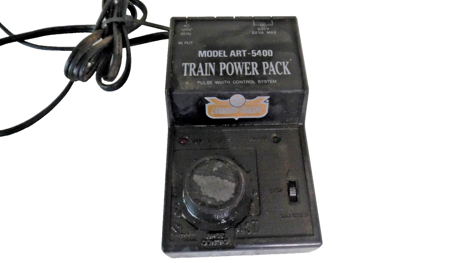 Aristo-Craft 5400 1.8 Amp Train Power Pack w/PWC-Used -No Box  -As Is