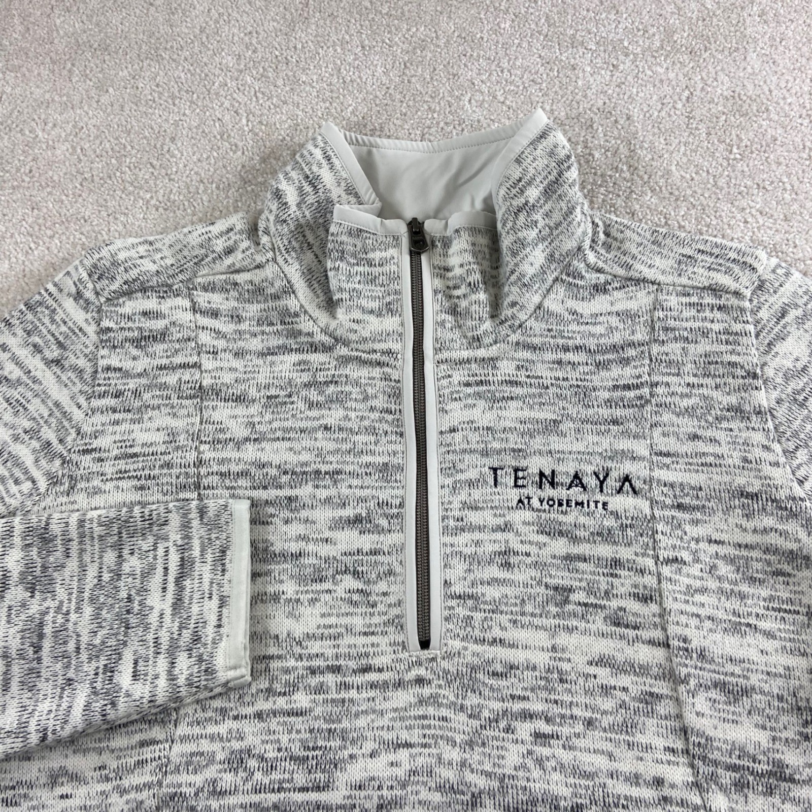 NWT KUHL Ascendyr 1/4 Zip Pullover Women Large Ash White Fleece Tenaya