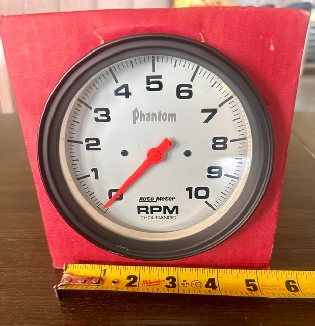 Autometer 5 inch Phantom In-Dash 10,000 RPM 10k Tachometer Tach 5698 NOS Autometer 5 inch Phantom In-Dash 10,000 RPM 10k Tachometer Tach 5698 NOS