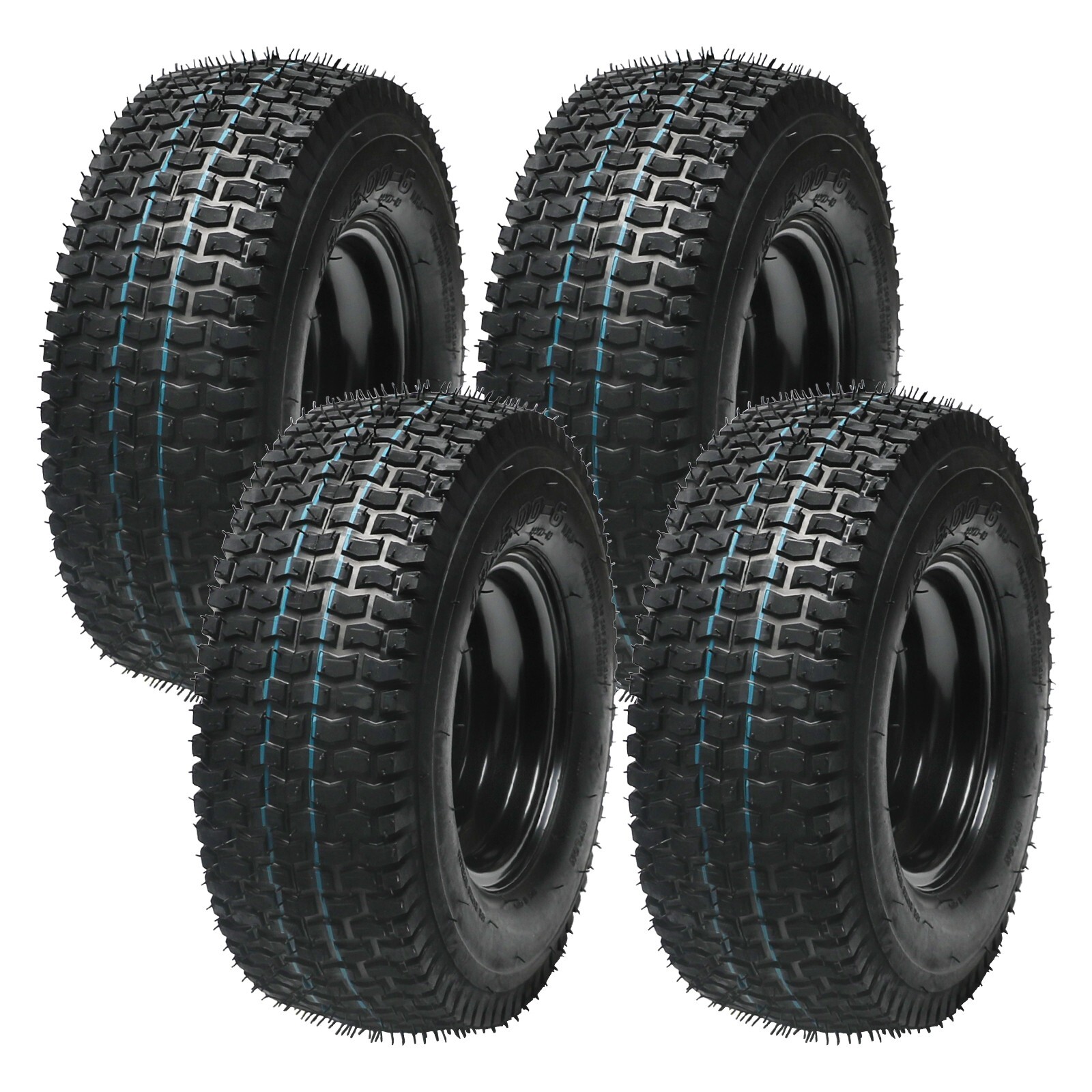 4pc 13x5.00-6 13x5-6 Tubeless Wheel Tire Rim 6\