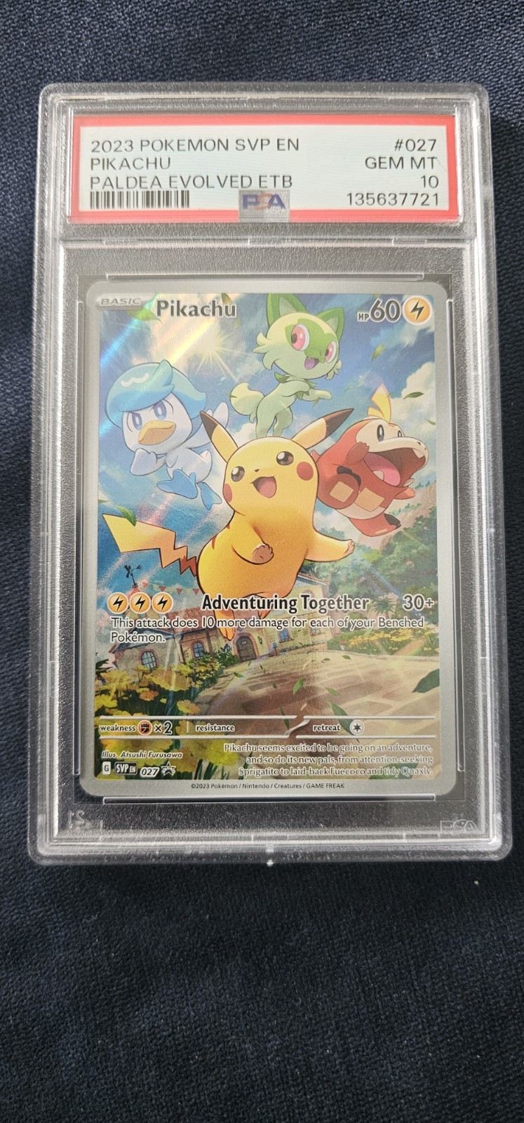 2023 POKEMON SVP EN-SV BLACK STAR PROMO #027 PIKACHU PSA 10 2023 POKEMON SVP EN-SV BLACK STAR PROMO #027 PIKACHU PSA 10
