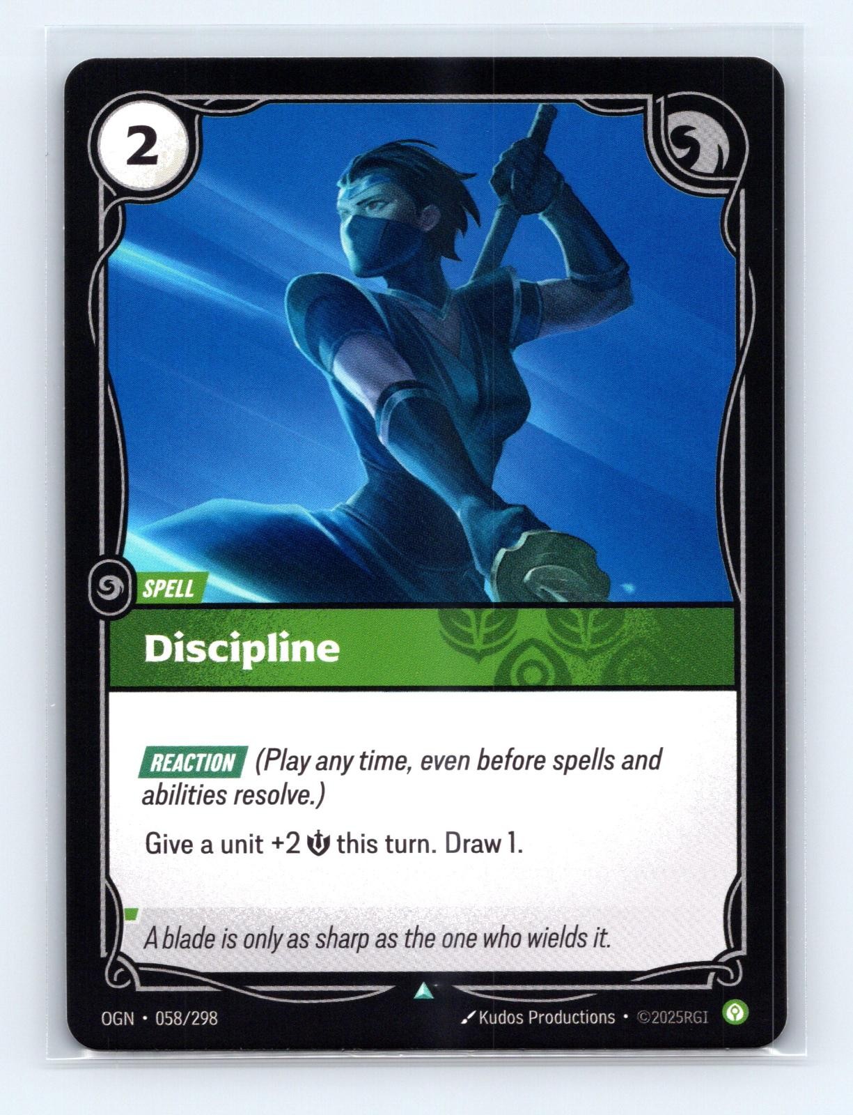 Discipline 058/298 Uncommon Origins Riftbound Near Mint