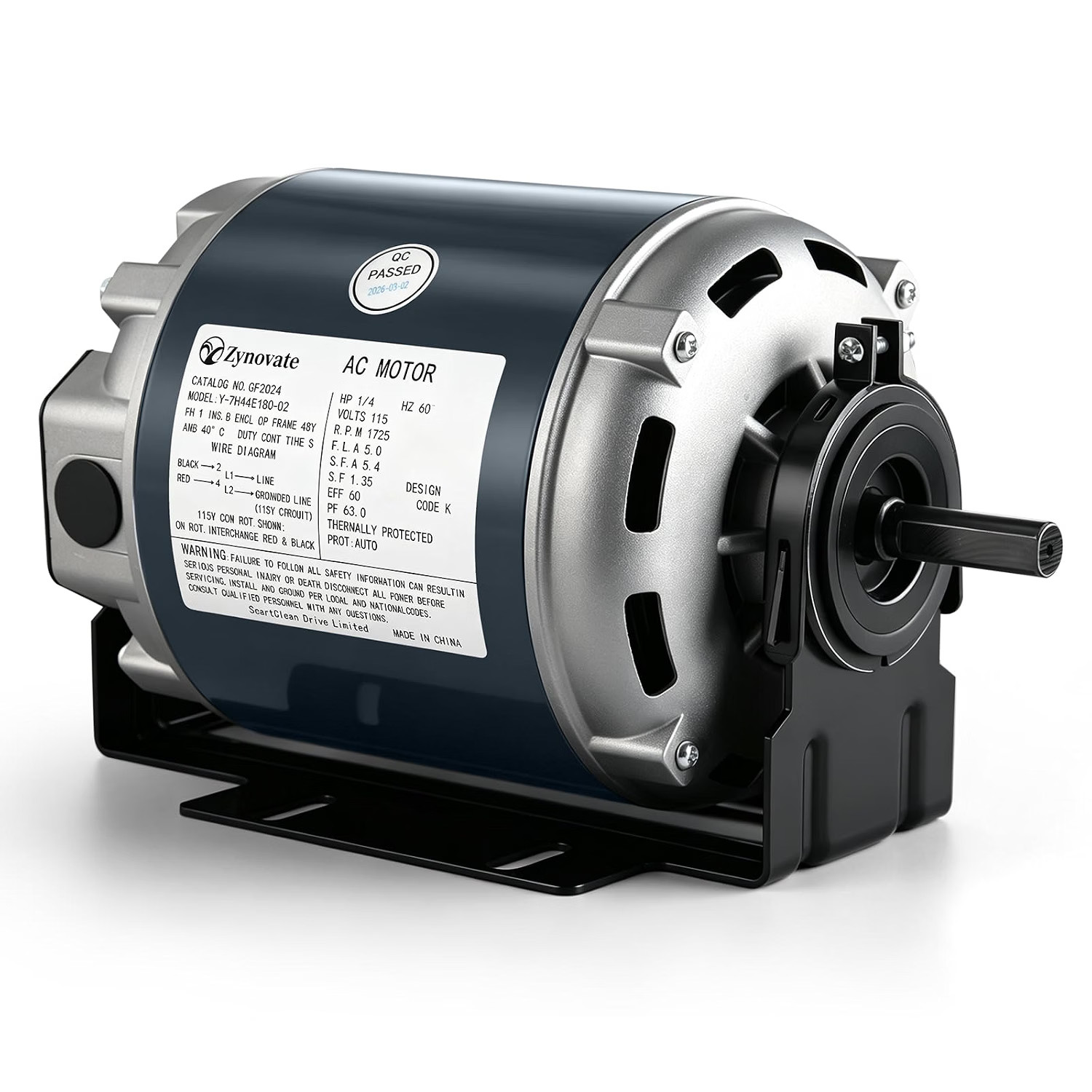 Belt Driven GF2024 Blower Motor 1/4HP 115V 1725RPM AO Smith GF2024, Emerson 8000 Belt Driven GF2024 Blower Motor 1/4HP 115V 1725RPM AO Smith GF2024, Emerson 8000