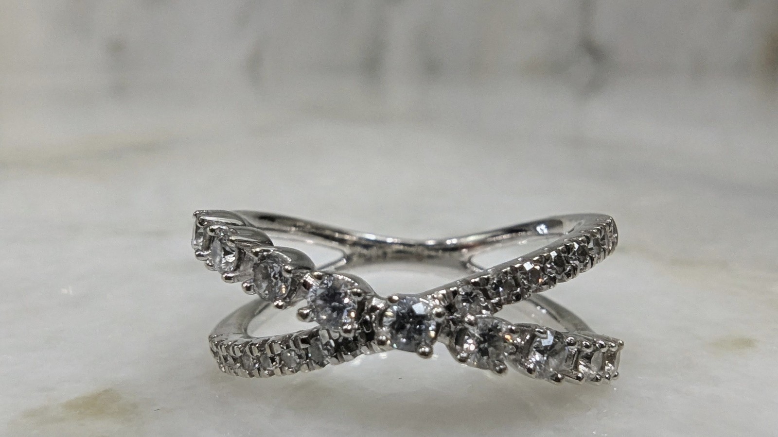KAY Lab-Grown Diamonds Crossover Ring 1/2 ct tw 10K White Gold KAY Lab-Grown Diamonds Crossover Ring 1/2 ct tw 10K White Gold